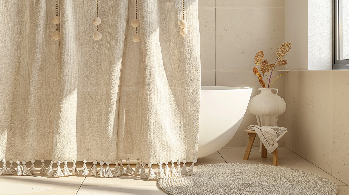 Boho_Pom_Tassel_Shower_Curtain