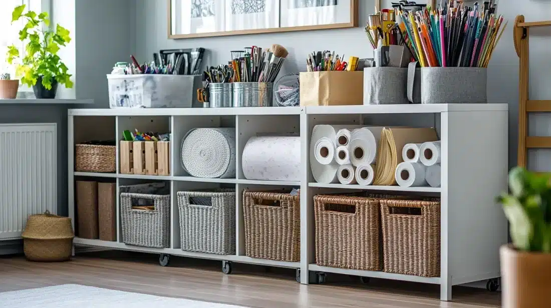 Bookcase_with_Rolling_Baskets