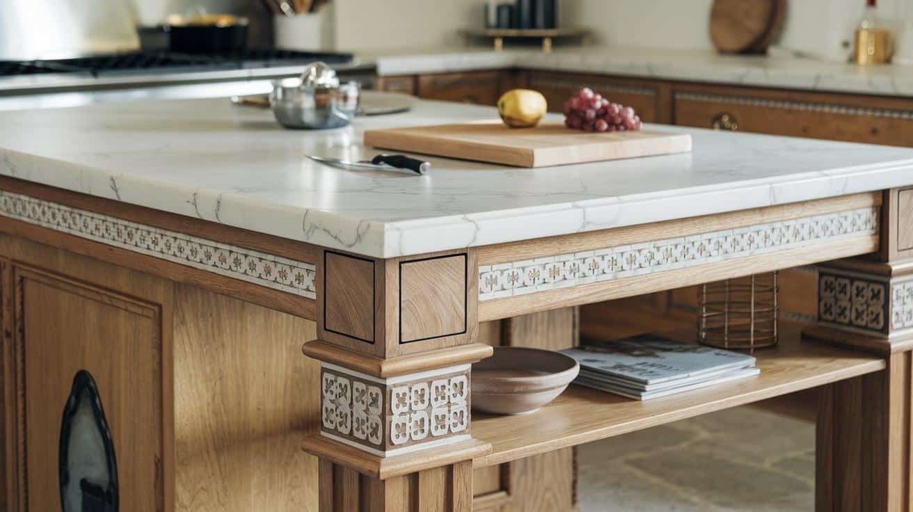 Cozy_Marble_and_Wood_Kitchen_Island