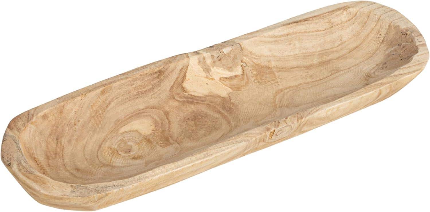 Creative_Co-Op_Paulownia_Wood_Oval_Bowl