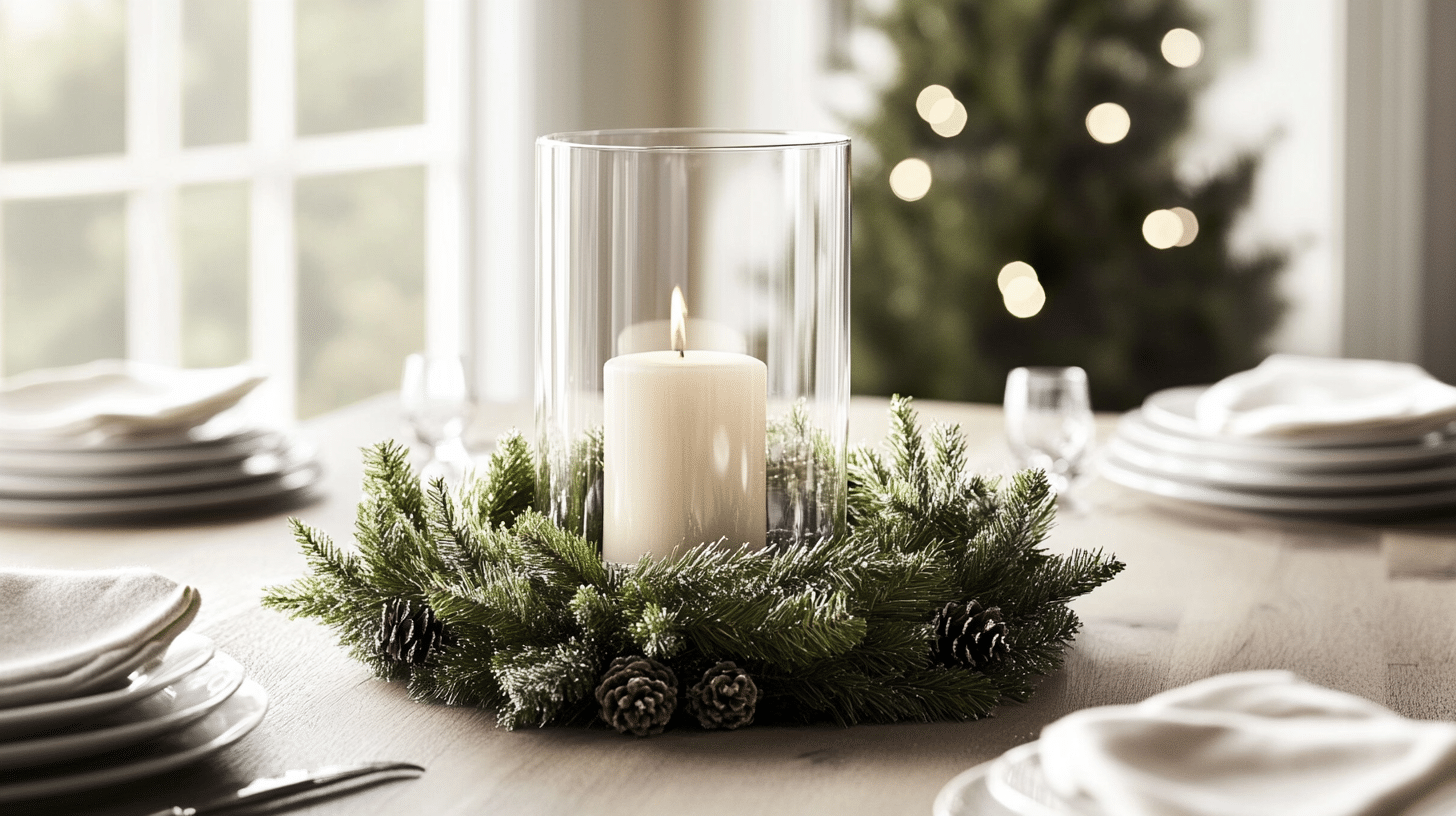 Evergreen_Wreath_Laid_Flat_with_a_Large_Hurricane_Vase