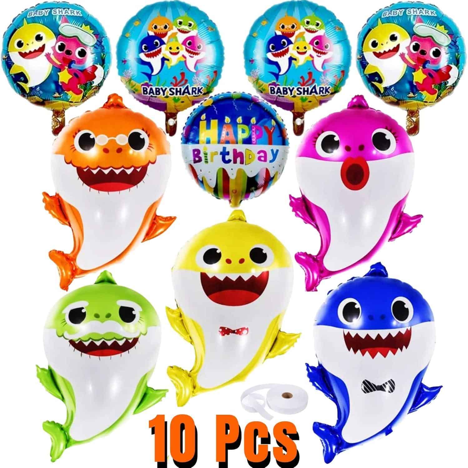 FUNTON_10pcs_Baby_Shark_helium_Balloons