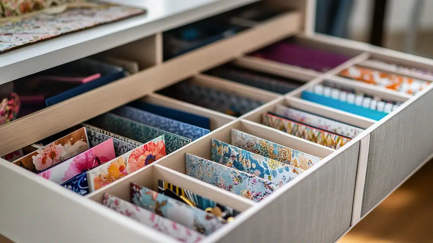 Fabric-Covered_Drawer_Organizers_for_Scrapbooking_Materials