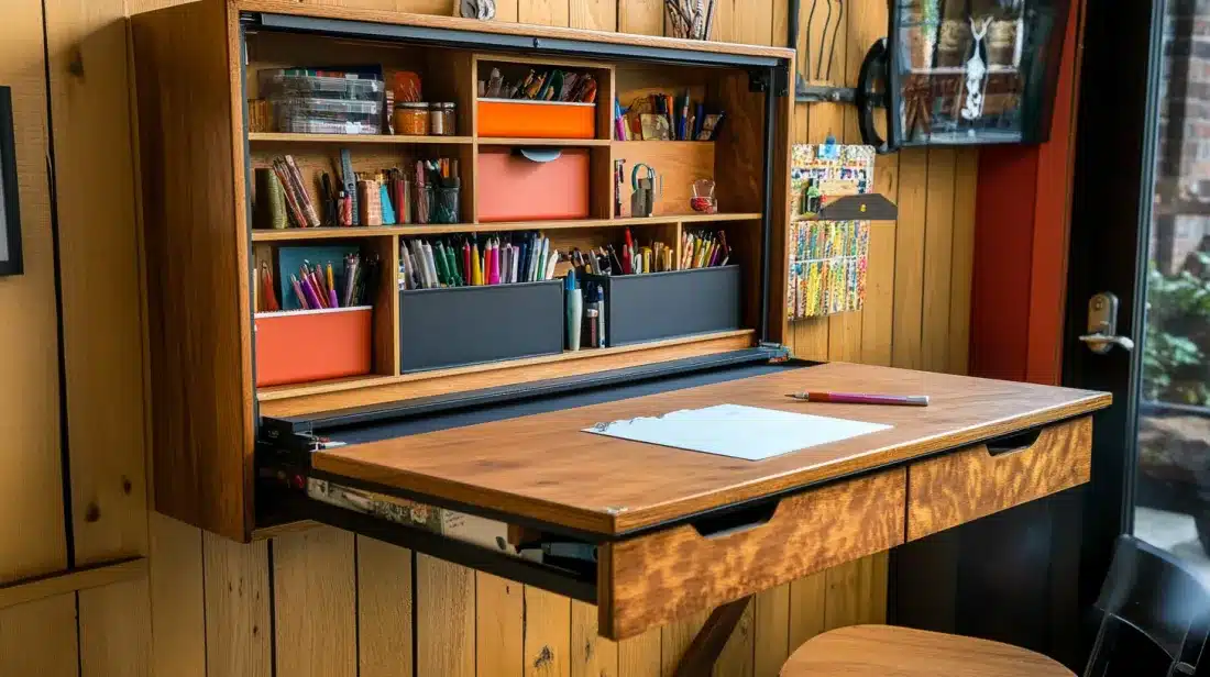 Fold-Down_Wall_Desk_with_Hidden_Compartments