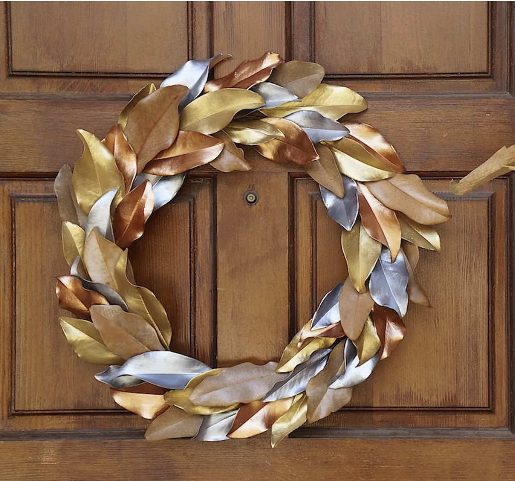 Painted_Magnolia_Leaf_Wreath