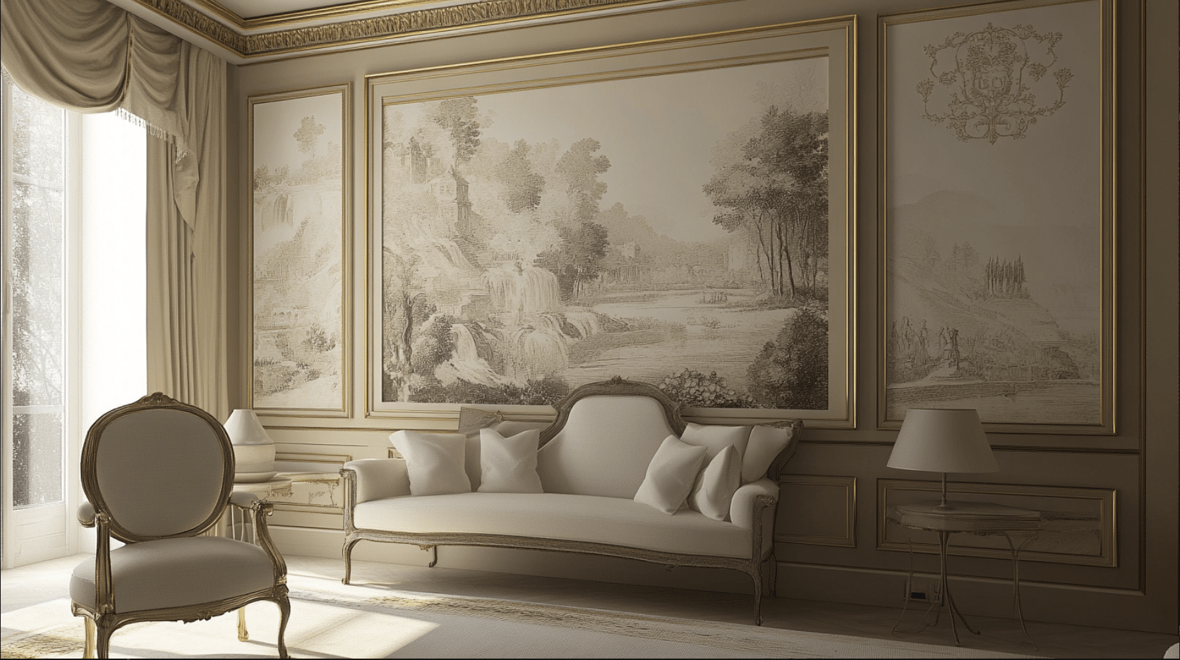 Picture_Frame_Molding_Outlining_Mural_Wallpaper