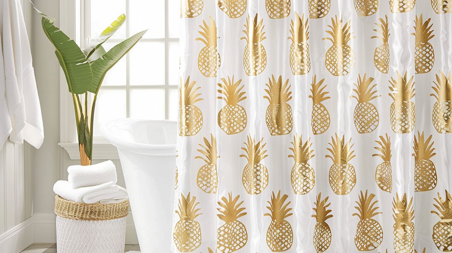 Pineapple_Toss_Shower_Curtain