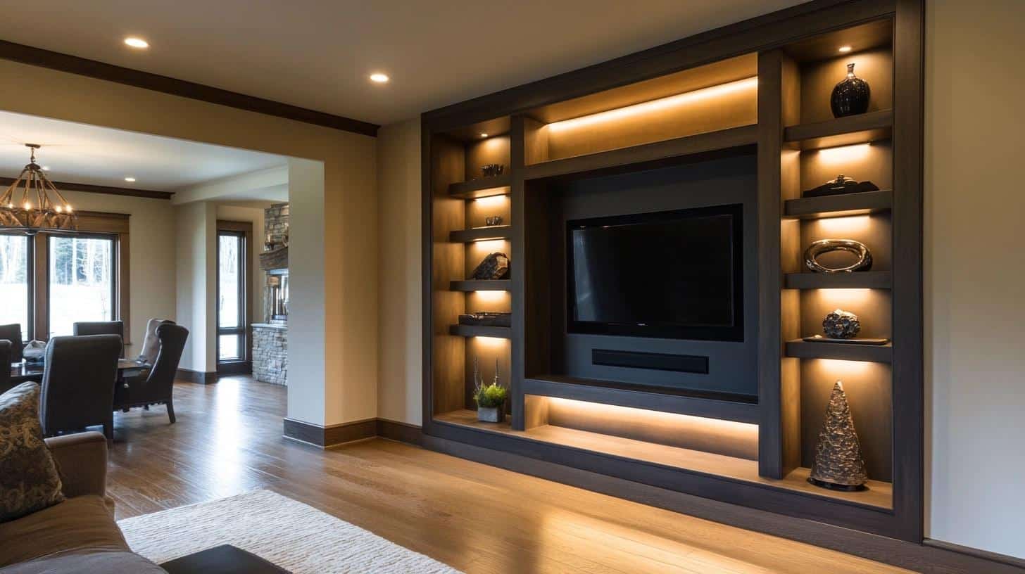 Recessed_Shelving_with_Wood_Trim_Frame