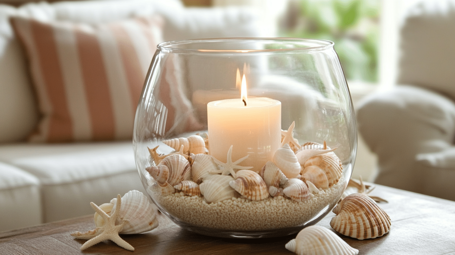 Seashell-Filled_Hurricane_Vase