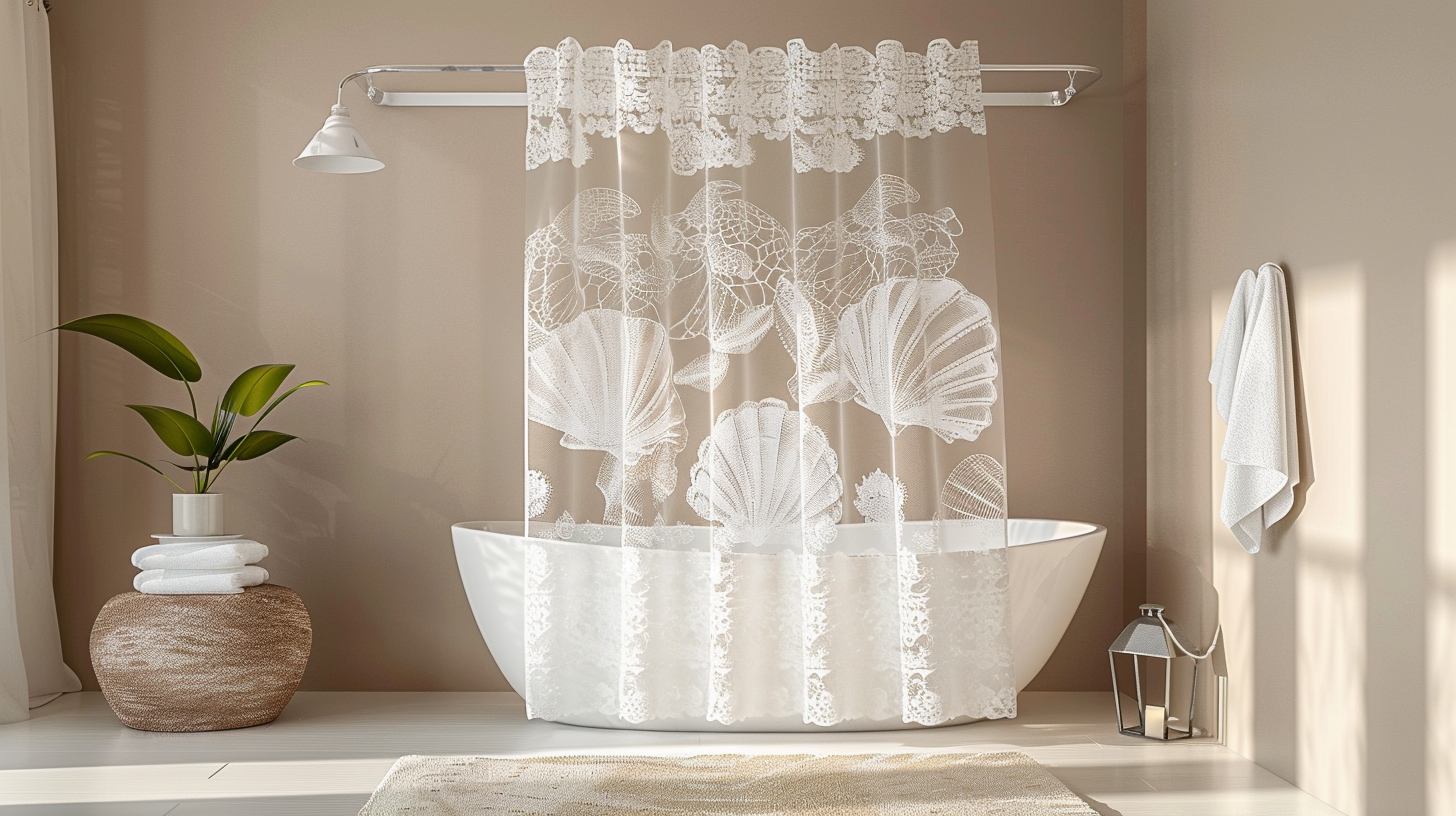 Seashells_Lace_Coastal_Shower_Curtain