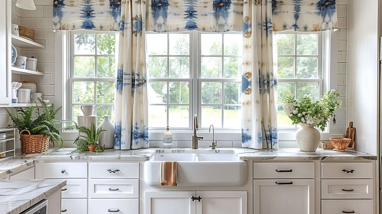 Shibori-Dyed_Kitchen_Curtains