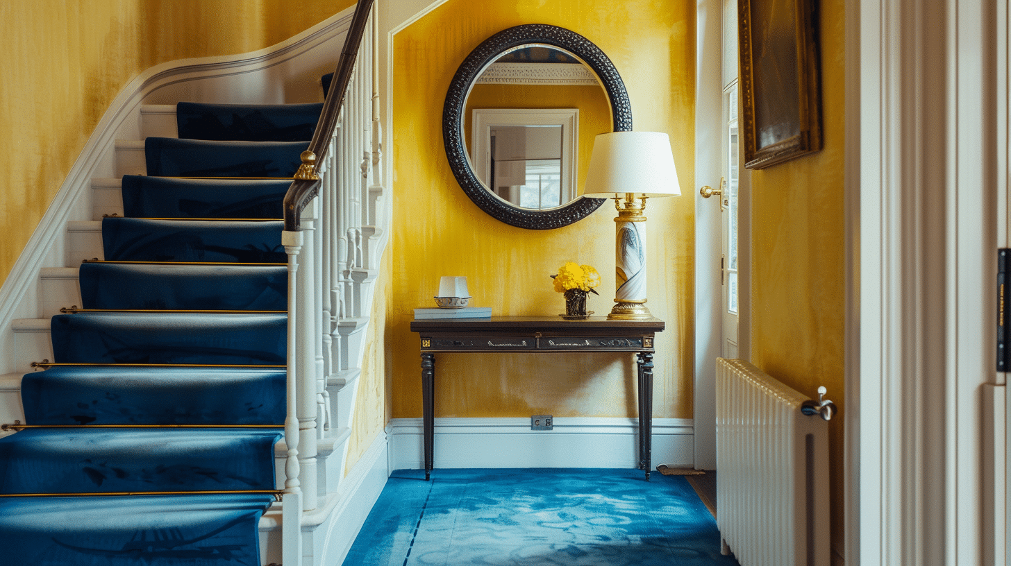 Solid_Blue_Stair_Runner