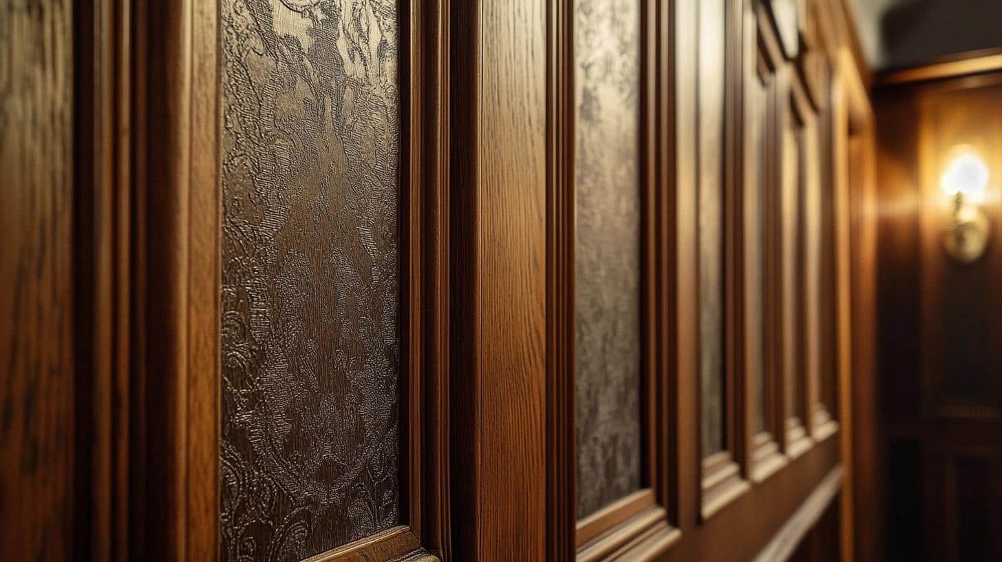 Wood_Trim_with_Textured_Wallpaper_Insets