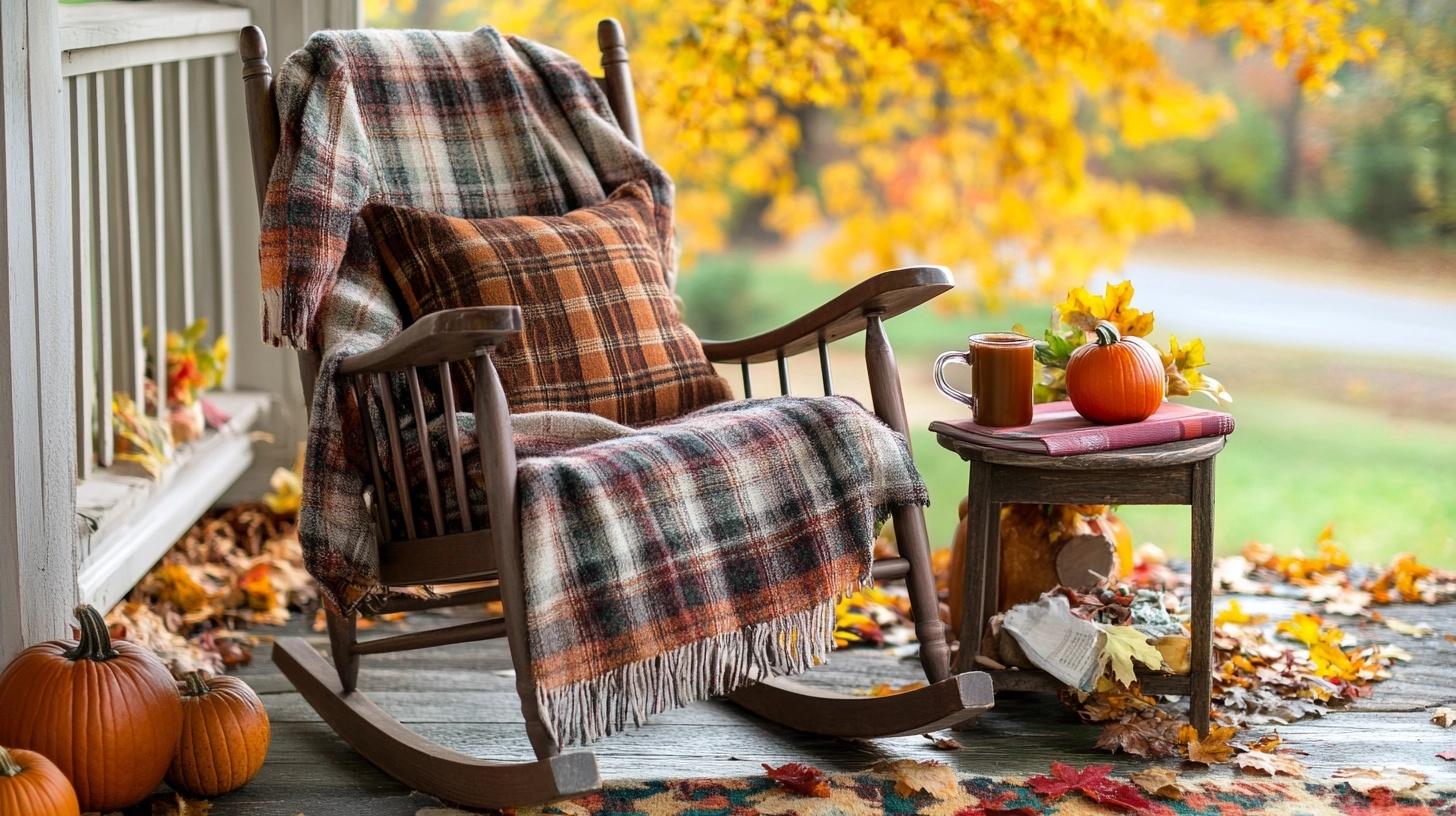 Wooden_Rocking_Chair_with_Plaid_Cushions