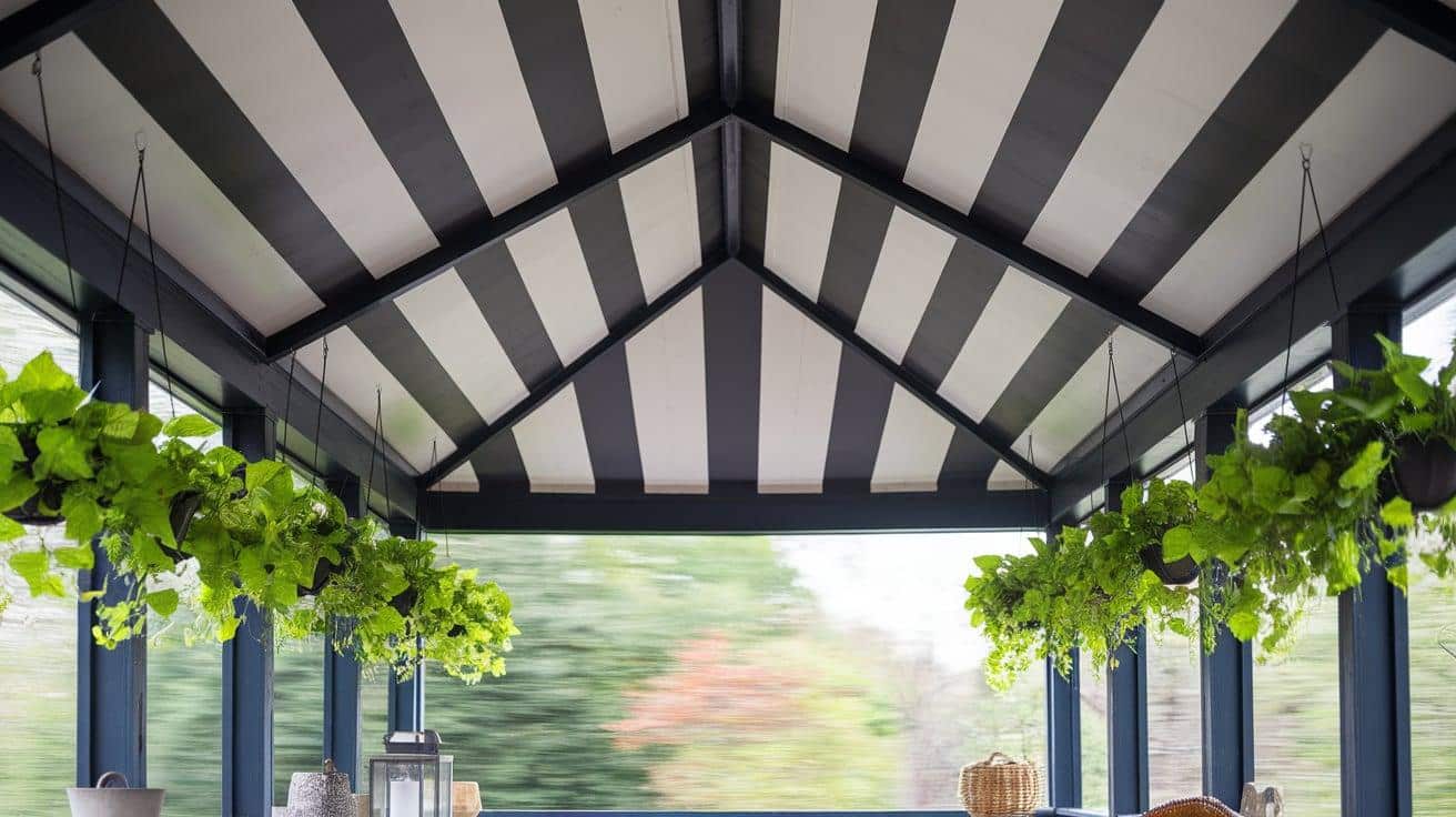 Black-and-Grey_Striped_Ceiling