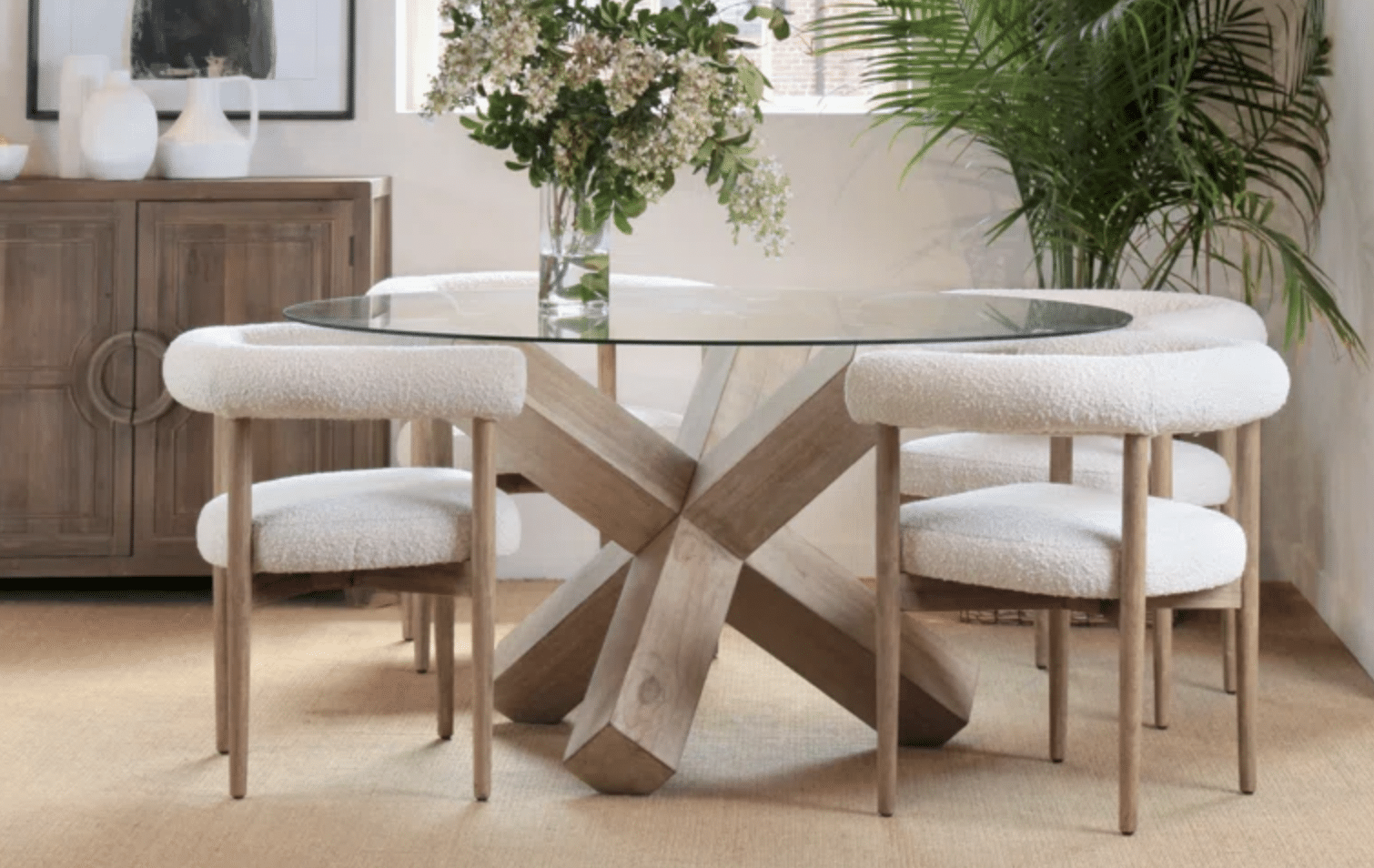 Jaonte_Round_Glass_Top_Solid_Wood_Base_Dining_Table