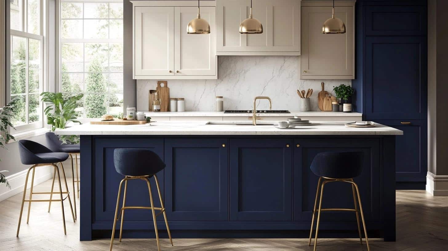 Mix_Dark_Blue_and_Taupe_Kitchen_Cabinets