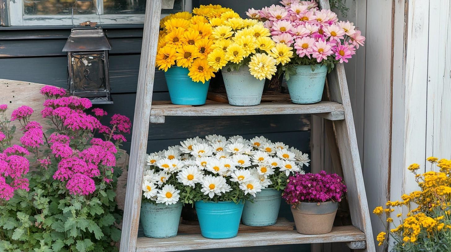 Mums_in_a_Ladder_Shelf