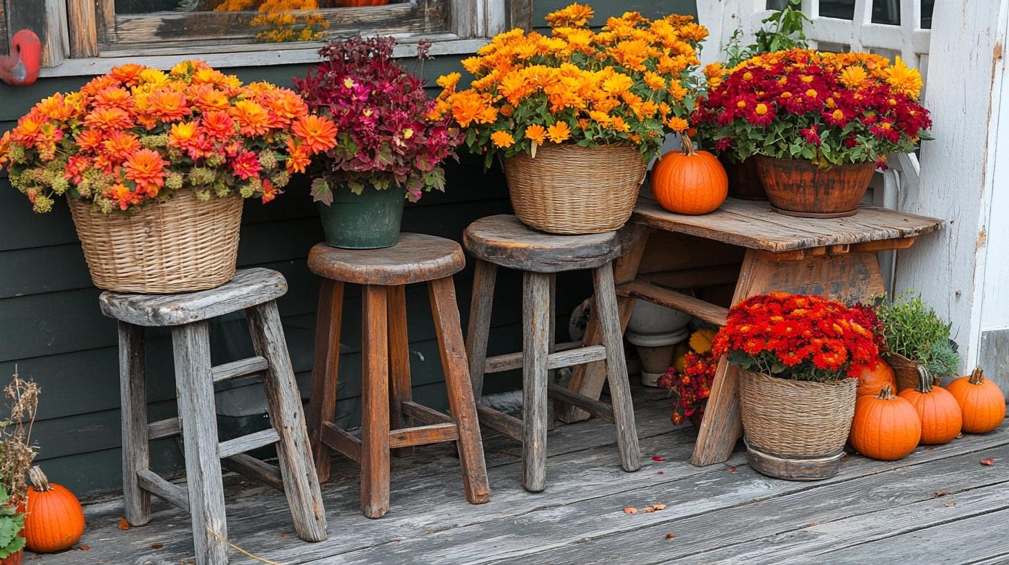 Place_Mums_on_Old_Wooden_Stools