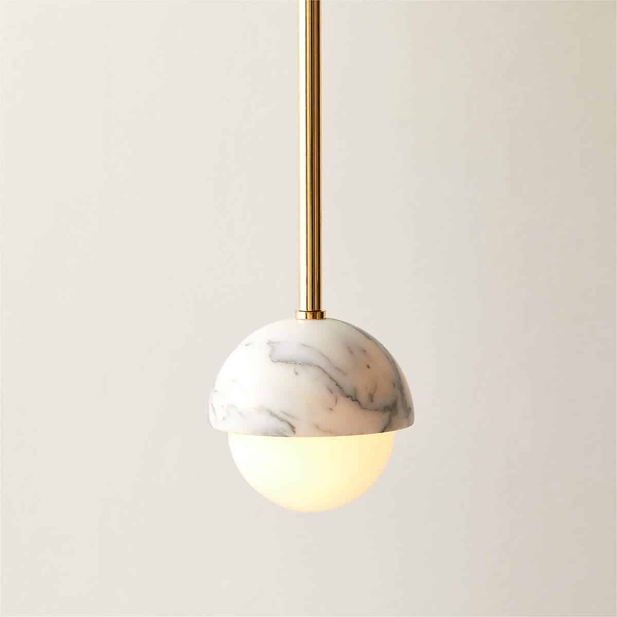 Polaris_White_Marble_and_Brass_Globe_Pendant_Light