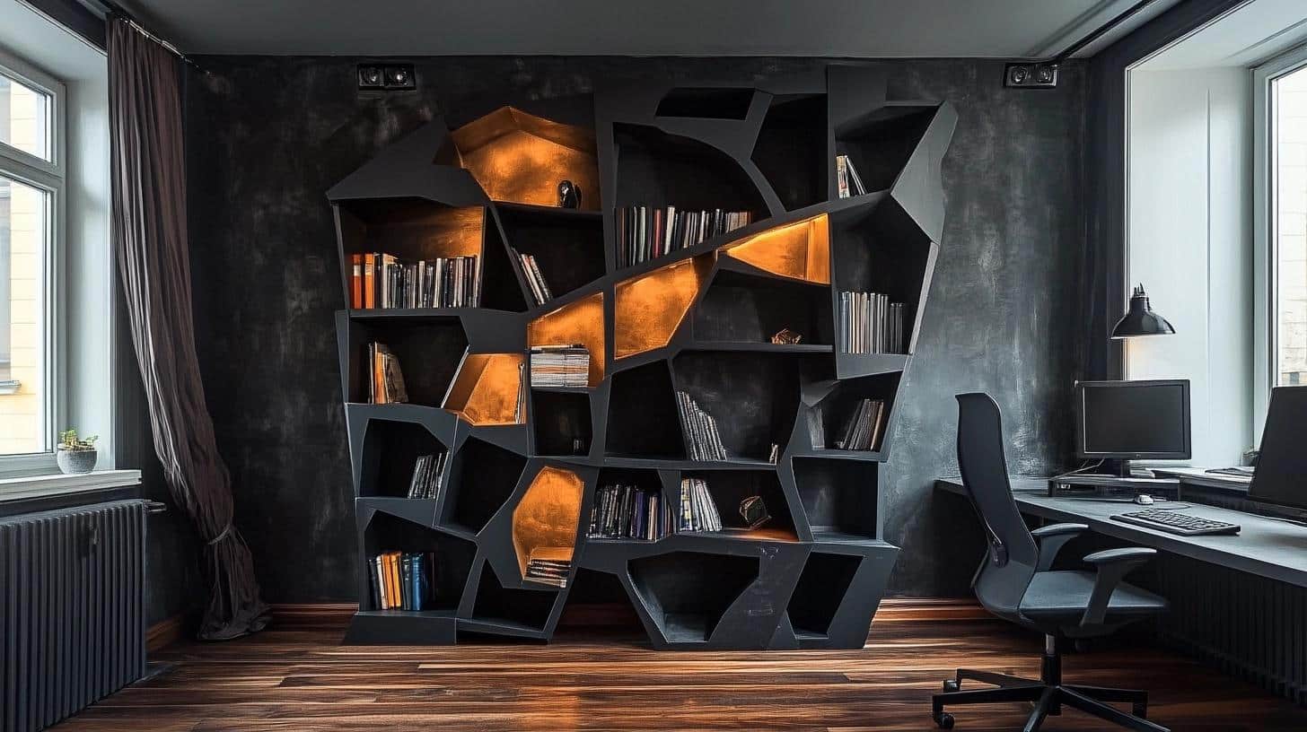 Sculptural_Black_Shelving_Units