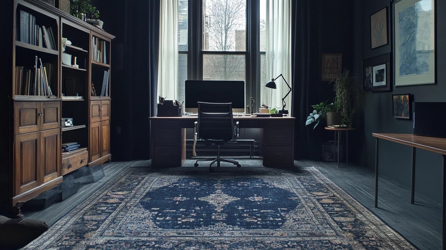 Worn-in_Persian_Rug_in_Dark_Tones