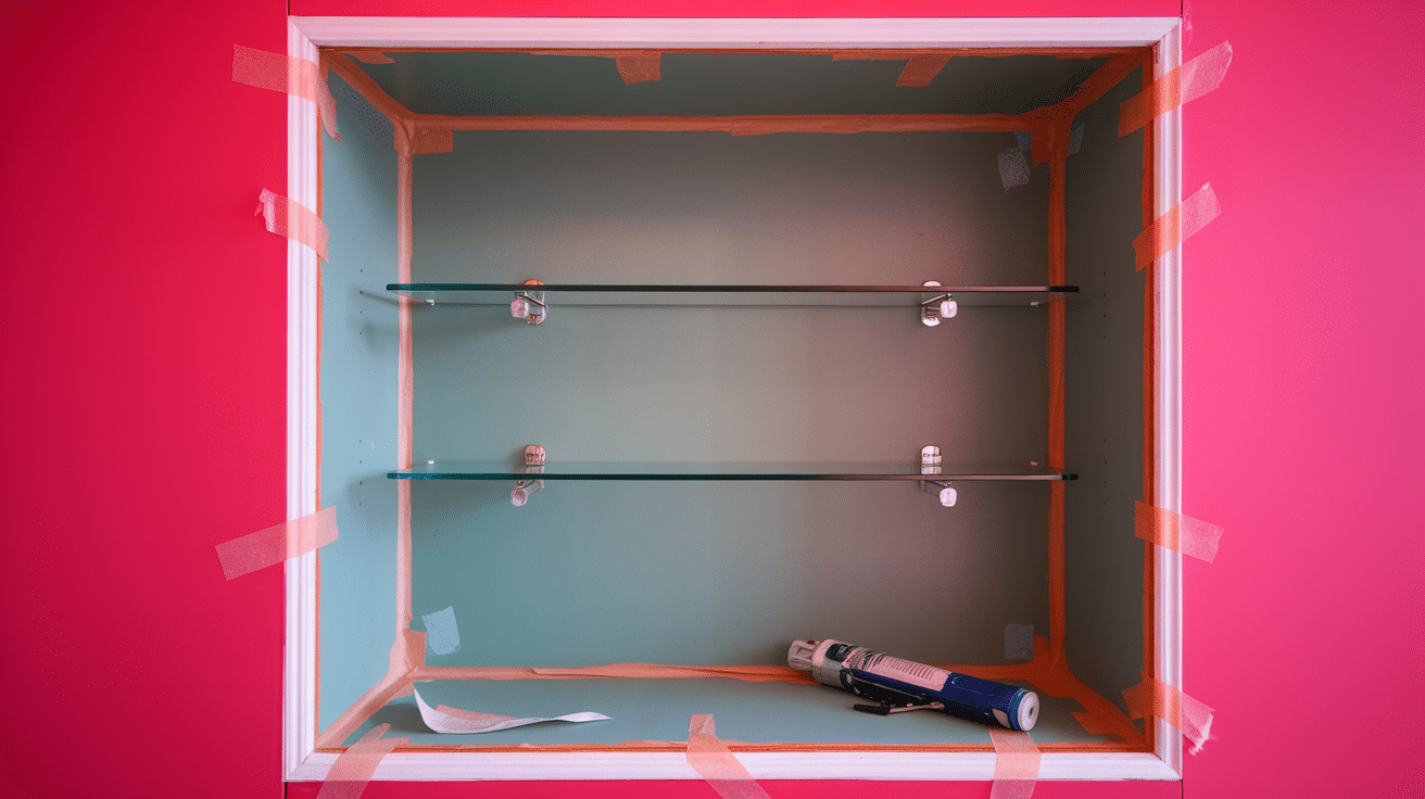 Step_4_Paint_Caulk__Install_Glass_Shelves