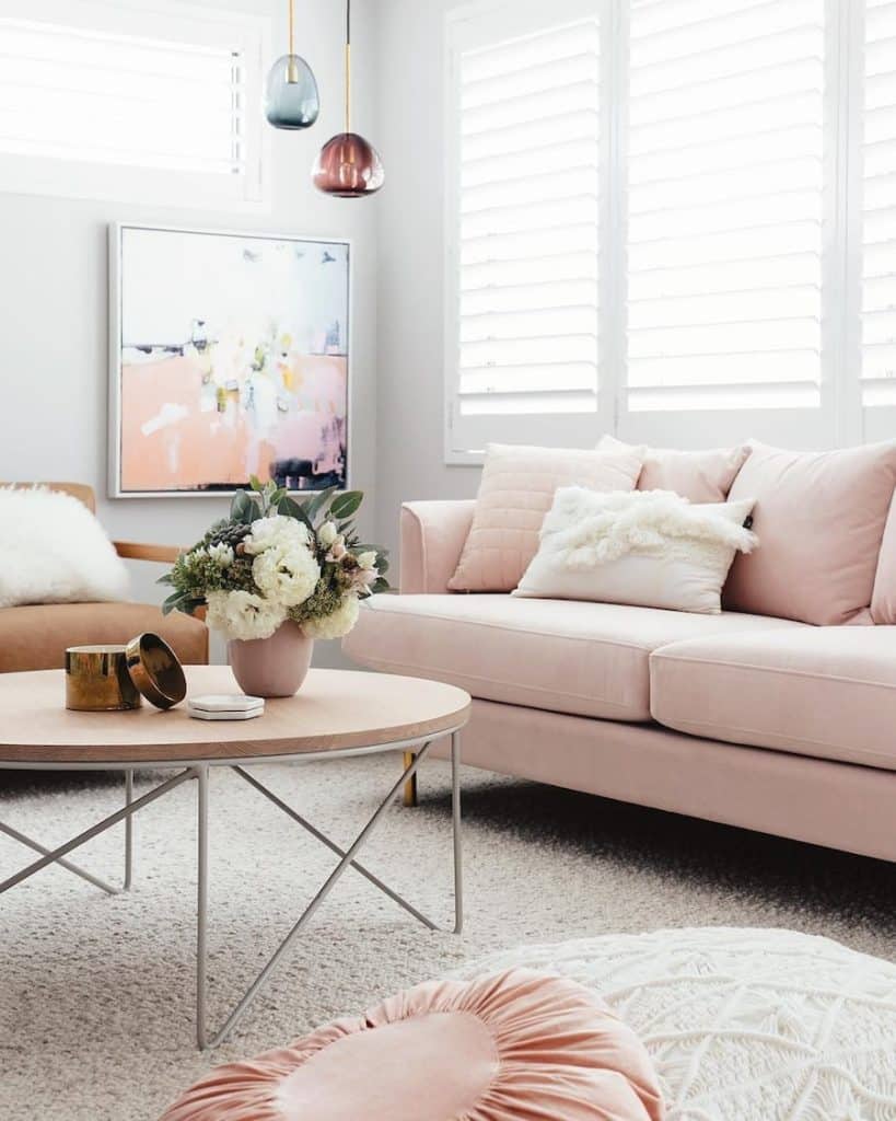 21 Blush Pink Sofas and Creative Ways to Decorate Them A House in the