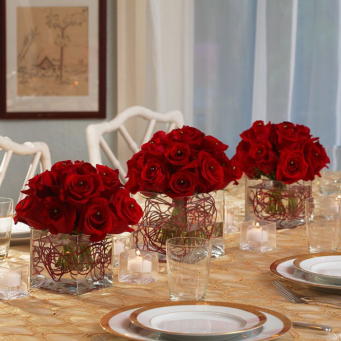 Floral Centre piece with Red rose