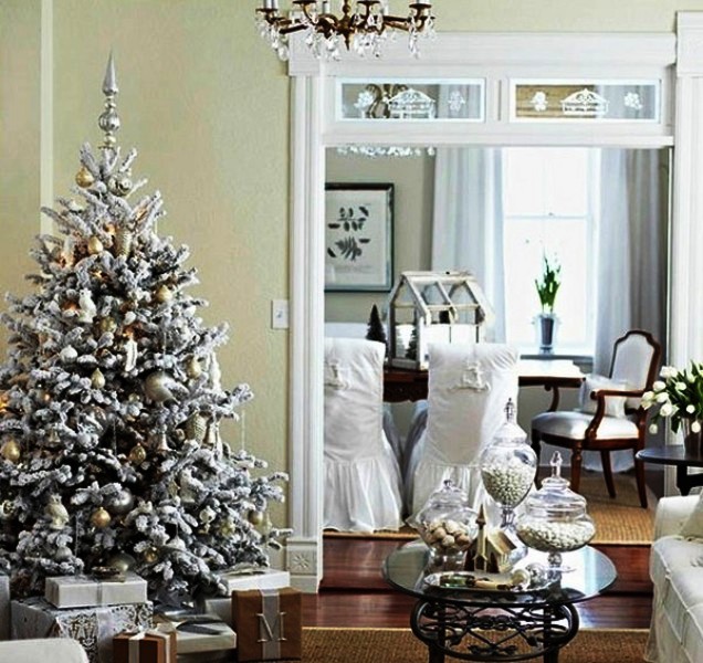 White Christmas decor