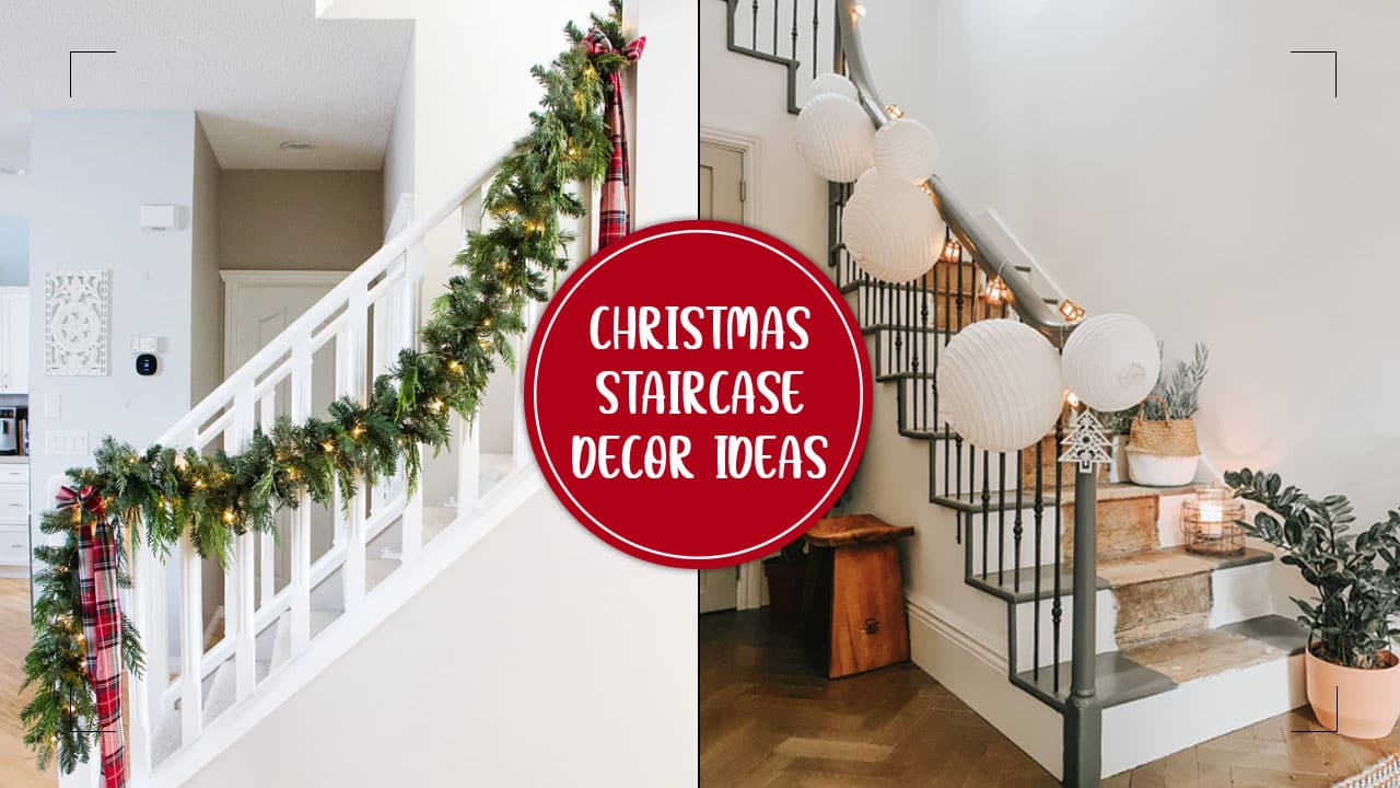 22 Beautiful Staircase Decorations to Try This Christmas
