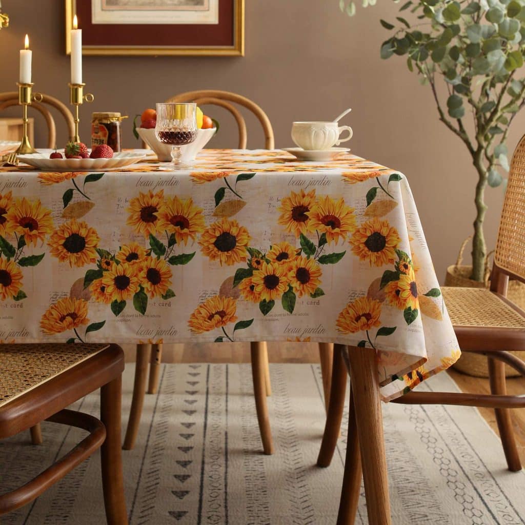 Floral Textile On the Table