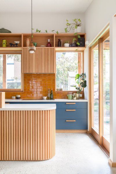 Bold Lines with Wooden Slats