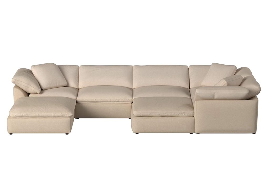 Cloud Puff Sectional Sofa with Ottoman