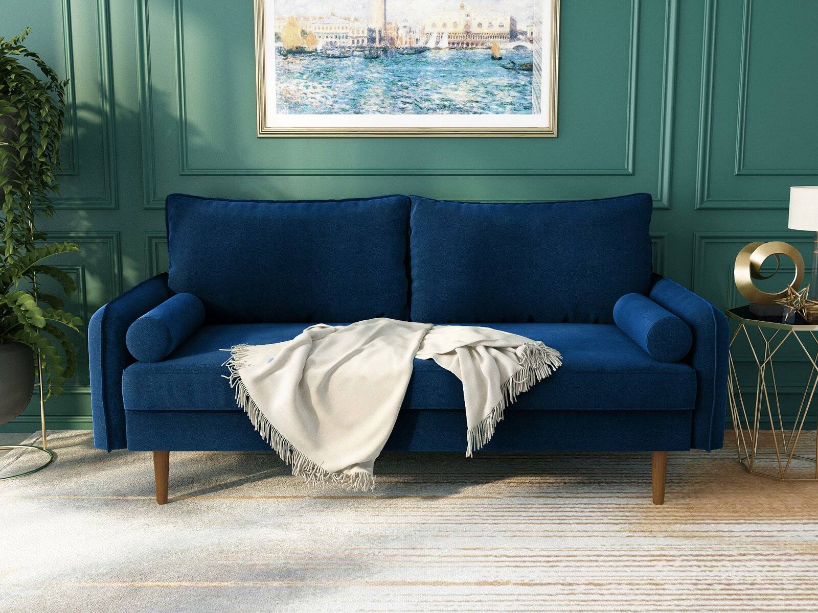22 ways to style blue velvet sofa in a living room - a house in