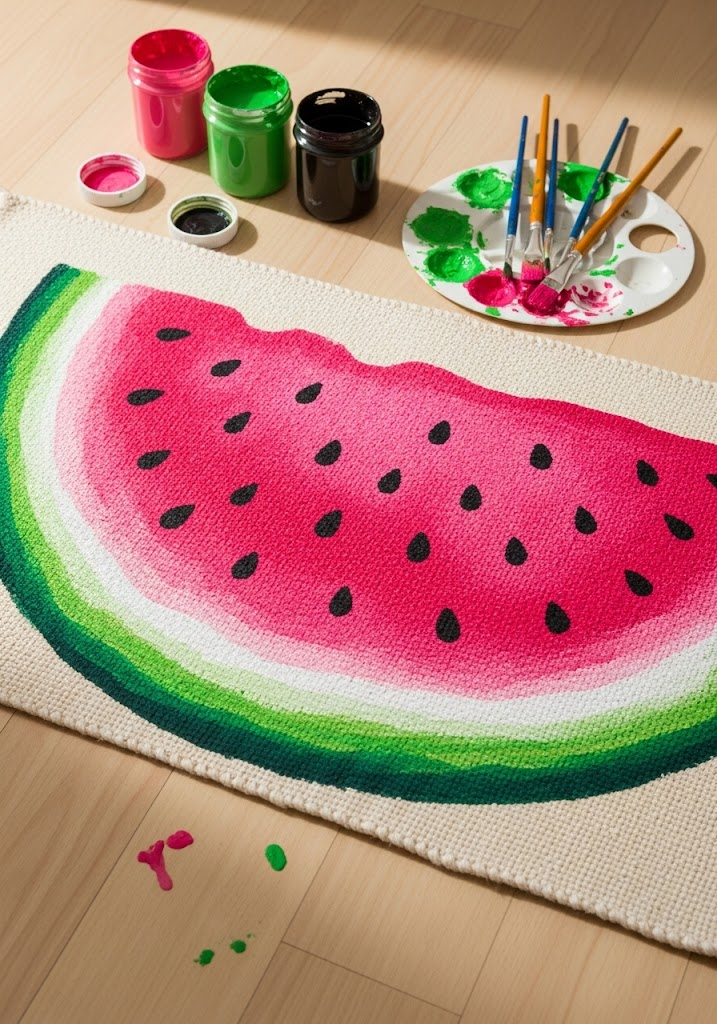 DIY Fruit Welcome Mats for Summer
