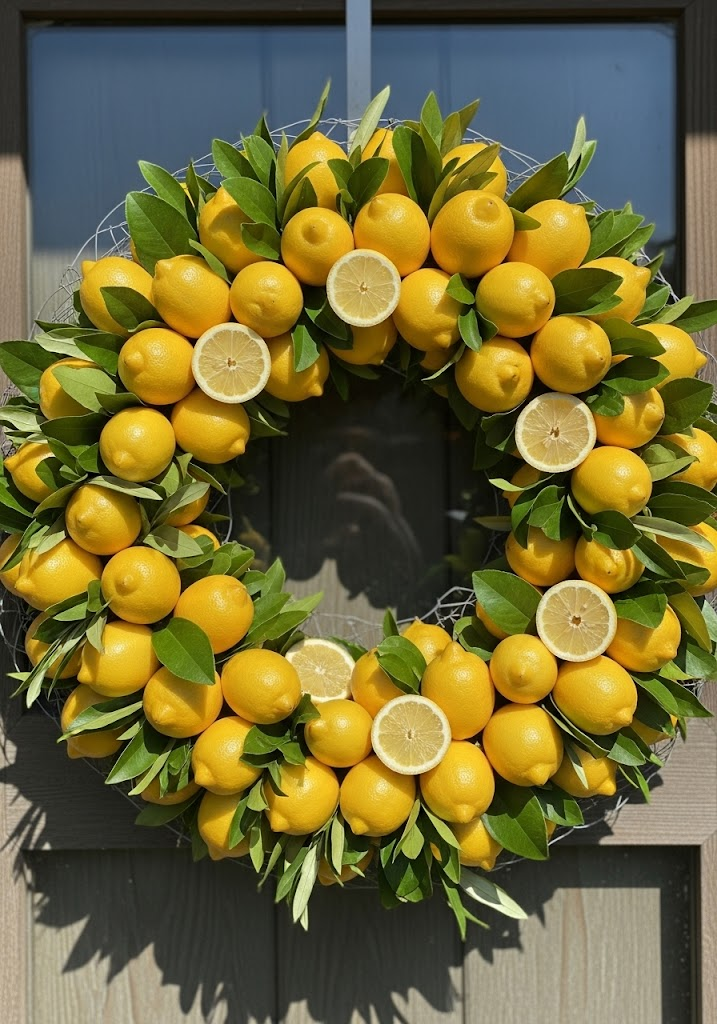 DIY Lemon Wreath