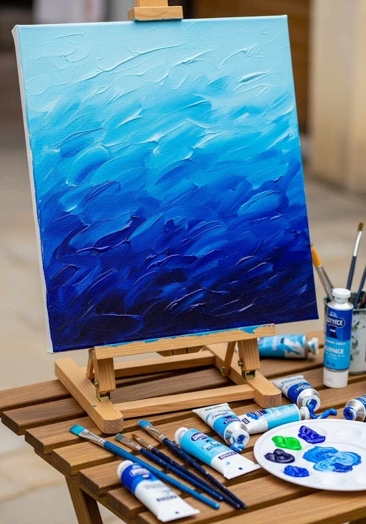DIY Ocean Painting Home Décor