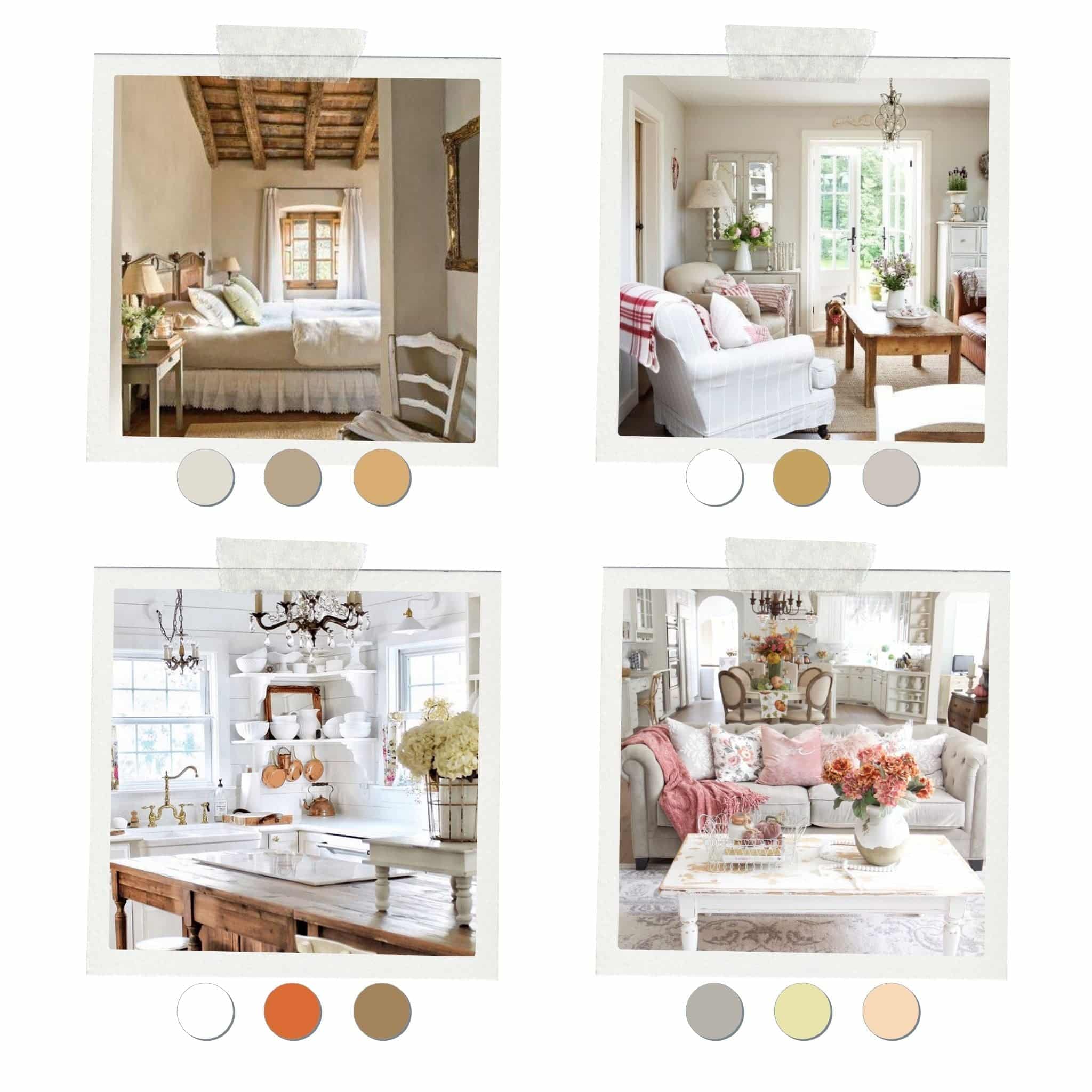 French country home color palette