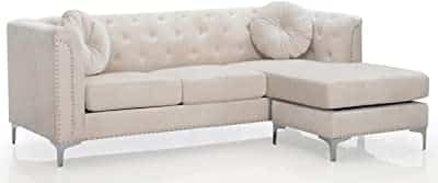 Ivory Pompano Sofa Chaise