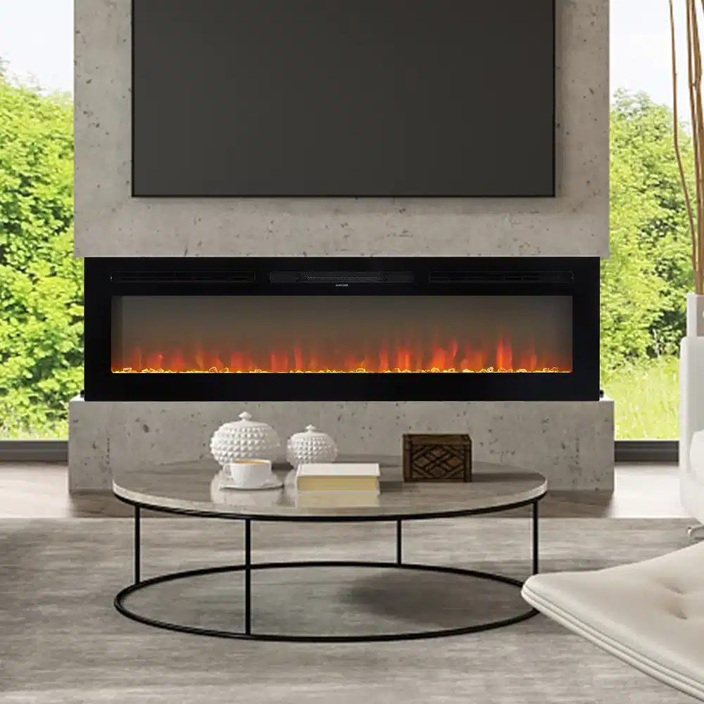 Kinbor Recessed Wall-Mounted Fireplace
