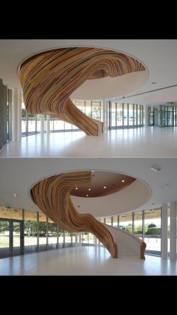 Organic stair case with tree shape