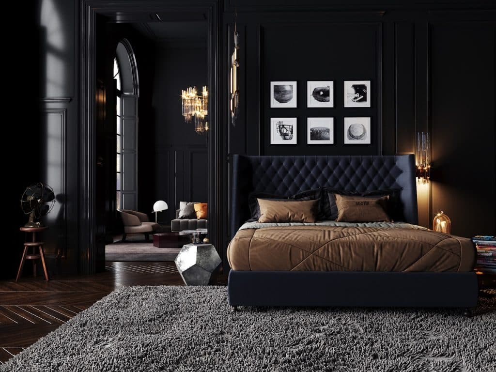 black and gold bedroom set