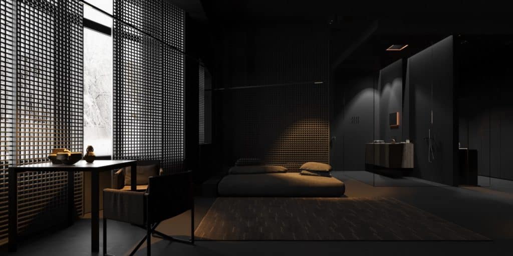 dark and moody bedroom design