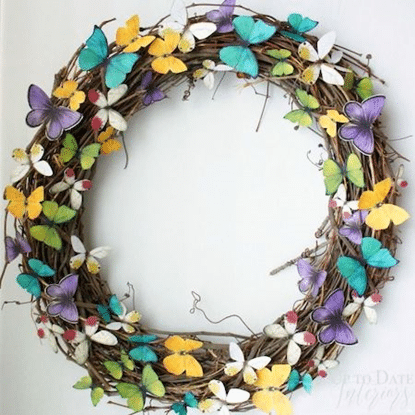  DIY Butterfly Wreath