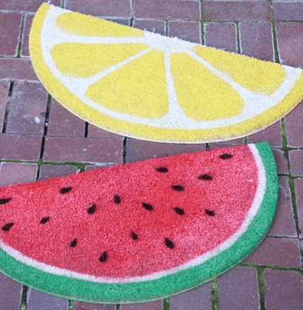 DIY Fruit Welcome Mats for Summer