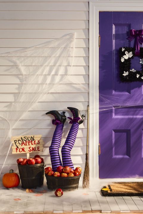 outdoor halloween decorations witch legs