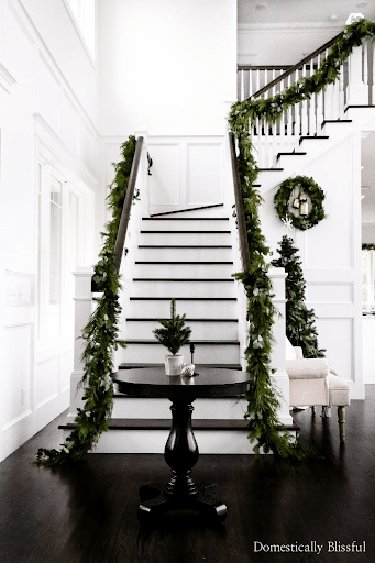 Mix of Fresh and Faux Greenery