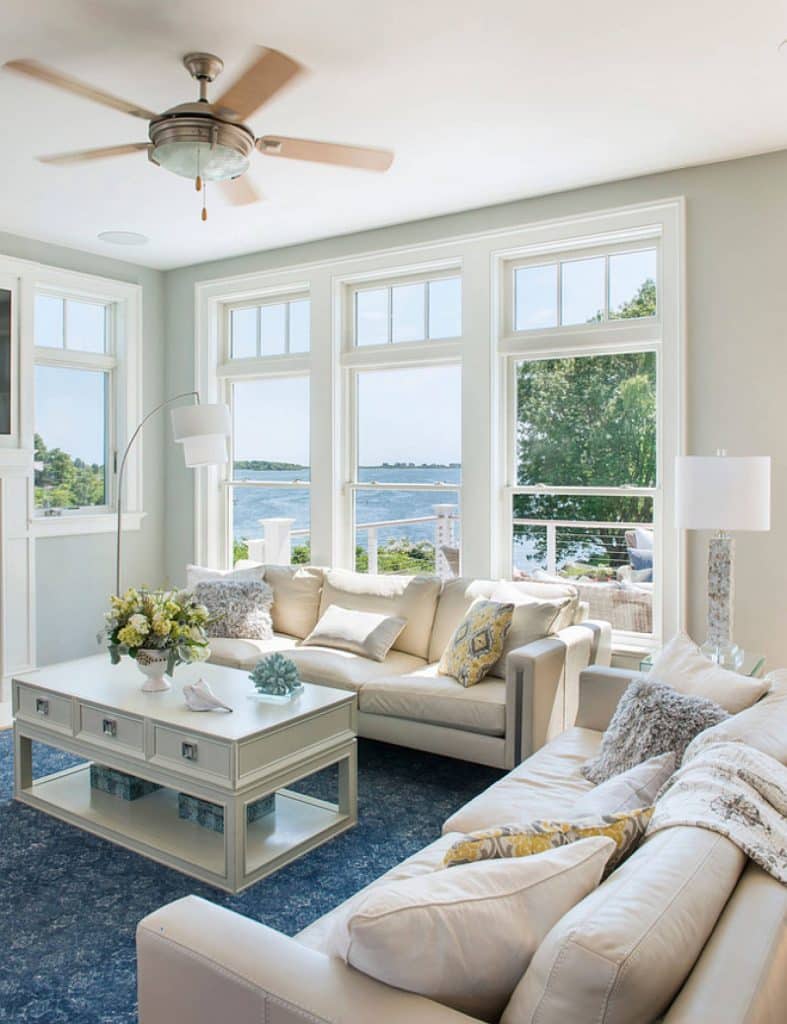 White Walls for a Modern Coastal Look room 
