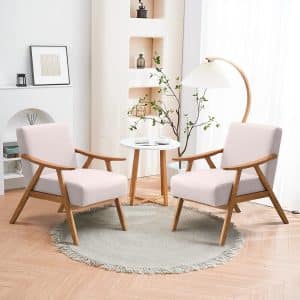 Beige accent chairs